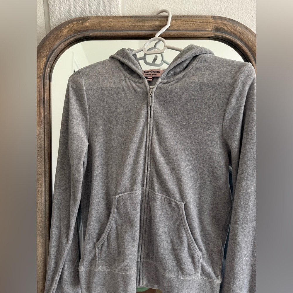 Juicy Couture Heather Gray Zip-Up Hoodie